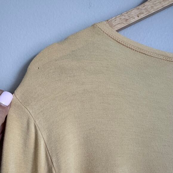 St John Yellow V-Neck Top Embellished Beaded Party Holiday Glam Classic - Picture 13 of 16